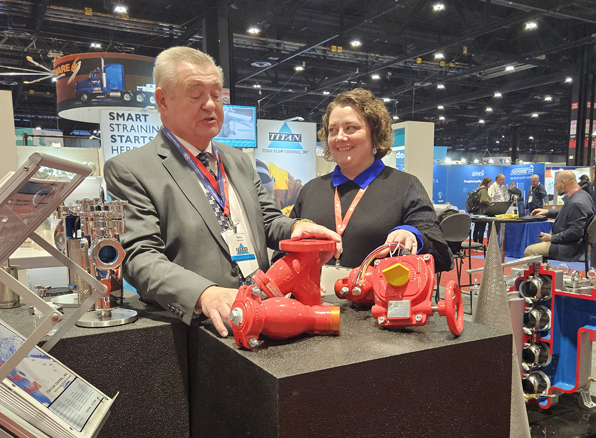 Steve and Andrea with Titan's FIRE-LINE Product Line.